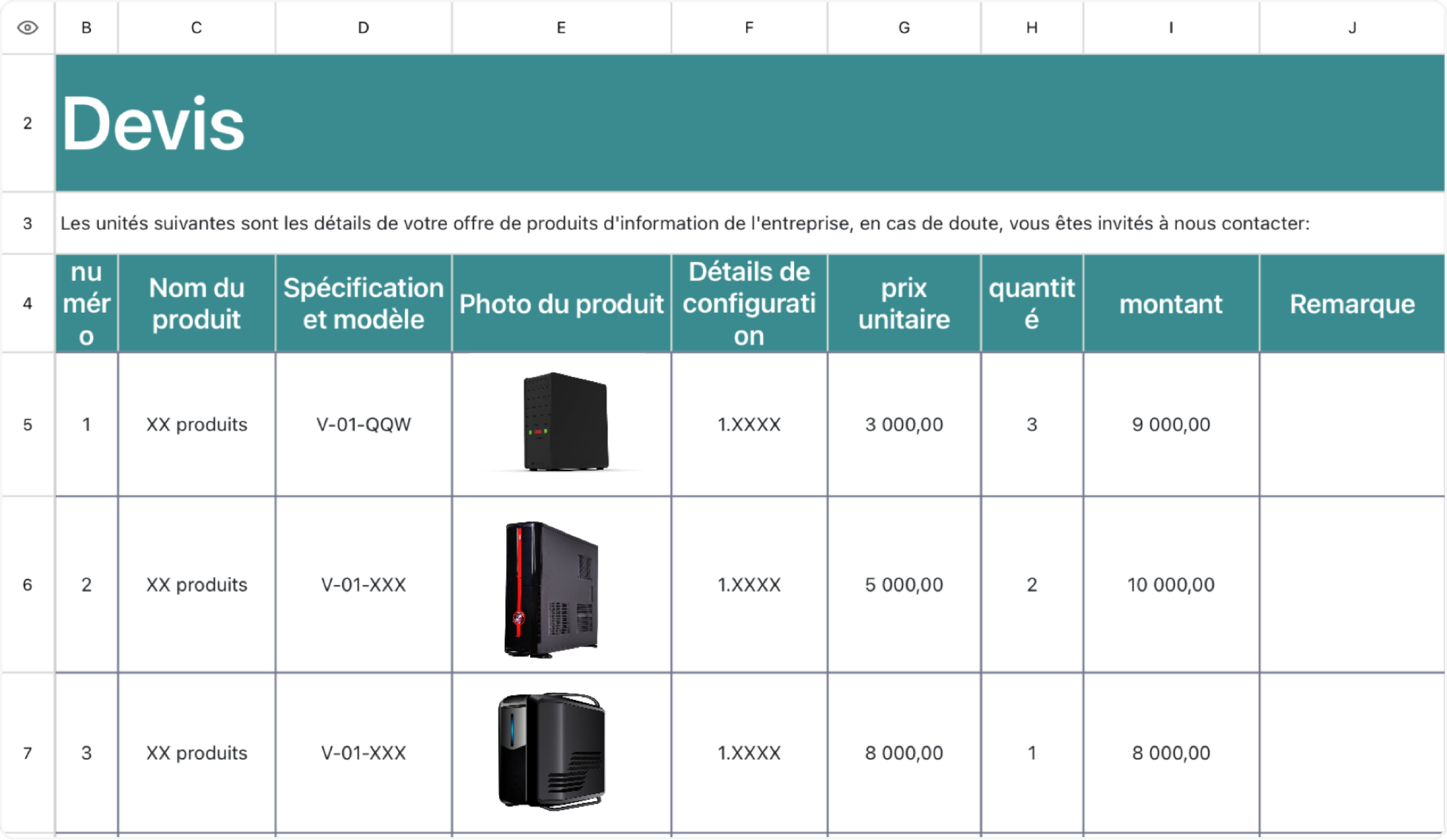 Devis produit 2